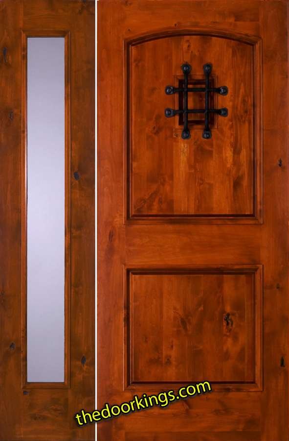 sw76 knotty alder with one sw50 sidelite